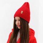 Шапка детская MINAKU с отворотом р-р 56-58, цв. красный 9750736