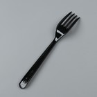 Вилка одноразовая "Буфет" черная, 18 см (комплект 50 шт) - фото 24343272