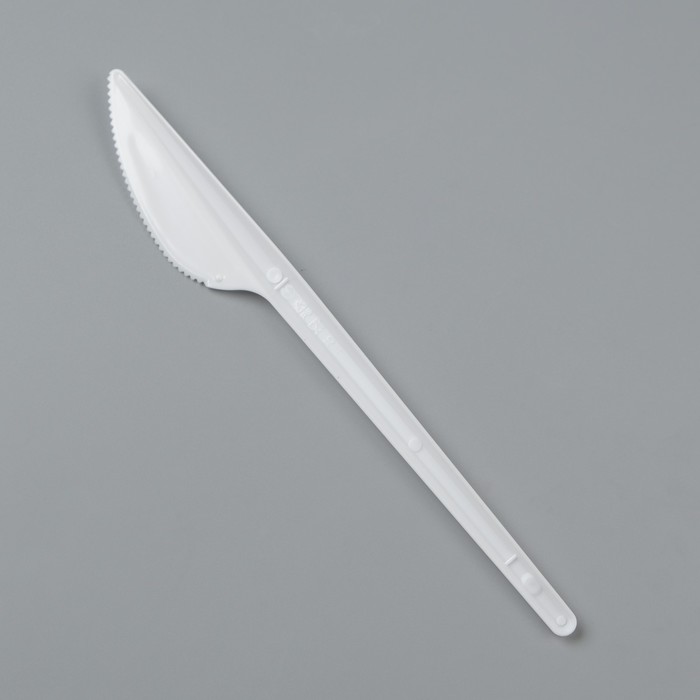 Нож одноразовый «Белый» в индивидуальной упаковке, 16,5 см