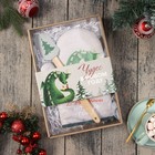 Набор новогодний подарочный Доляна «В ожидании НГ» : варежка-прихватка, лопатка силикон - Фото 2