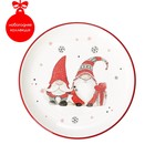 Тарелка Доляна «Рождественские гномики», d=21 см, цвет белый - Фото 1