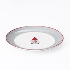 Тарелка фарфоровая десертная Доляна «Праздничный переполох. Гном Бим», d=20,3 см, цвет белый - Фото 2