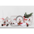 Тарелка фарфоровая десертная Доляна «Праздничный переполох. Гном Бим», d=20,3 см, цвет белый - Фото 8