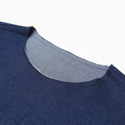 Футболка женская оверсайз MINAKU: Jeans Collection, синяя, размер 44