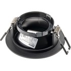 Свет-к встраив-й, ARTIN, круг 87х87х38мм монтажное отверстие 75х75мм GU5.3 Al черный 51432 9 - фото 22755493