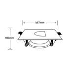 Свет-к встраив-й, ARTIN, квадрат 87х87х38мм монтаж отверстие 75х75мм GU5.3 Al черный 51434 3 9905085 - фото 12829634