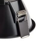 Свет-к встр-й, ARTIN, скрыт ламп круг 94х94х52мм монтаж отв 85х85мм GU5.3, пласт чер 51436 7 - фото 22755566