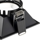 Свет-к встр-й, ARTIN, скрыт ламп квадр 84х84х35мм монтаж отв 75х75мм GU5.3 пласт чер 51440 4 - фото 22755629