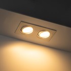 Свет-к встр-й, ARTIN, прямоуг 175х94х25мм монтажн отверст 75х150мм 2хGU5.3 Al белый 51425 1, - фото 24201516