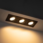 Свет-к встр-й, ARTIN, прямоуг 260х94х25мм монтаж отверст 75х230мм 3х GU5.3 Al черный 51428 2 - фото 22755745