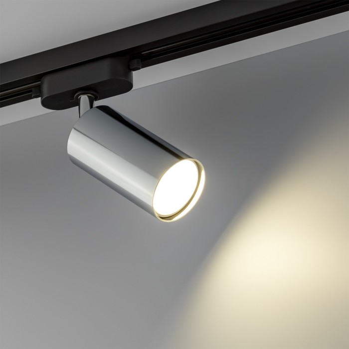 Светильник трековый Ritter ARTLINE, поворотный, GU10, 55×100 мм, 230В, площадь до 2.6 м², хромированный - Фото 1