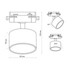 Светильник трек-й ARTLINE повор-й 85x55mm GX53 230В алюм 4м² бел 59857 6 Ritter - Фото 13