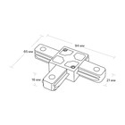Коннектор трек-й для соедин шинопровода Т-образный жесткий ARTLINE пластик/медь черн 59748 7 - Фото 8