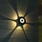 Светильник настенный накладной Duwi NUOVO 118x118x53мм 8Вт пластик 3000К IP 54 черный 6 лучей  99052 - фото 22864208