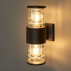 Светильник настенный, накладной Duwi TECHNO, 170х108х320мм, 2хЕ27, алюм/стекло, IP65, черный - фото 22864254