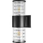 Светильник настенный, накладной Duwi TECHNO, 170х108х320мм, 2хЕ27, алюм/стекло, IP65, черный - фото 22864255