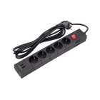 Сетевой фильтр, 5 гнезд, 3м, с/з, со шторками, ПВС 3 IP0,75, 2USB, 2200Вт, 10А, черн, 32593 9905253 - фото 14229662