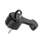 Вилка ABS-пластик, угловая плоская (8мм) 16А, 250В, IP20, черная, 30477 7, duwi - фото 22864465