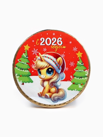 Шоколадная медаль «Новый год 2026», 25 г