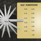 Набор щупов для измерения зазоров ТУНДРА, 0.05 - 1 мм, шаг 0.05 - 0.1 мм, 13 шт. - Фото 2