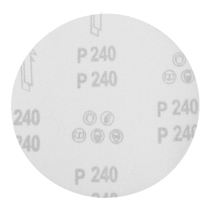 Круг абразивный шлифовальный под "липучку" ТУНДРА, 150 мм, Р240, 5 шт.