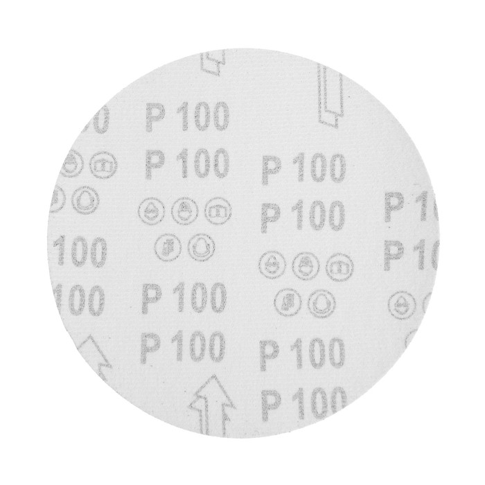 Круг абразивный шлифовальный под "липучку" ТУНДРА, 180 мм, Р100, 5 шт.