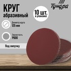 Круг абразивный шлифовальный под «липучку» ТУНДРА, 125 мм, Р600, 10 шт. - Фото 1