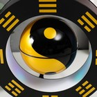 Левитирующий сувенир свет "Инь-ян в круге" чёрный шар d=8,5 см 22х8,5х22 см - Фото 5