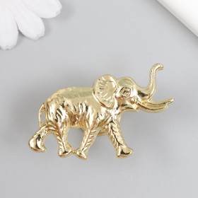 Ручка для шкатулки металл "Индийский слон" золото 3,3х5,8 см