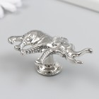 Ручка для шкатулки металл "Индийский слон" серебро 3,3х5,8 см - фото 7355043