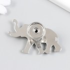 Ручка для шкатулки металл "Индийский слон" серебро 3,3х5,8 см - фото 7355044