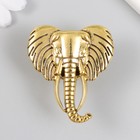 Ручка для шкатулки металл "Голова слона" состаренное золото 4,5х4,2 см - фото 10977083