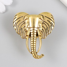 Ручка для шкатулки металл "Голова слона" состаренное золото 4,5х4,2 см