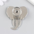 Ручка для шкатулки металл "Голова слона" серебро 4,5х4,2 см - фото 7355050