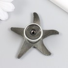 Ручка для шкатулки металл "Морская звезда" состаренное серебро 5,3х5,3х2,3 см - фото 7355097