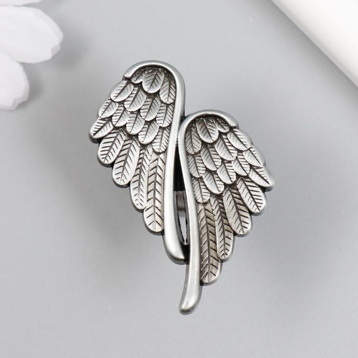 Ручка для шкатулки металл "Крылья ангела" состаренное серебро - Фото 1