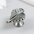 Ручка для шкатулки металл "Крылья ангела" состаренное серебро - Фото 2