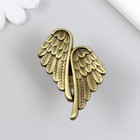 Ручка для шкатулки металл "Крылья ангела" бронза - фото 1369426