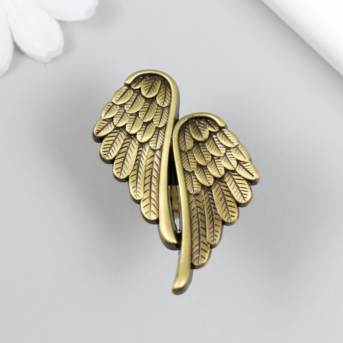 Ручка для шкатулки металл "Крылья ангела" бронза - Фото 1