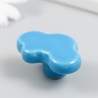 Ручка для шкатулки керамика, металл "Машинка" голубая 3,2х4,8х2,2 см - фото 7355132