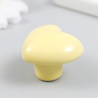 Ручка для шкатулки керамика, металл "Сердечко" жёлтая 3,8х3,8х3 см - Фото 2