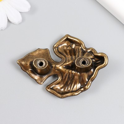 Ручка для шкатулки латунь «Экзотические листья», набор 2 шт., 5×7×2 см