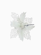 Ёлочные игрушки 2 шт. «Зимнее волшебство. Снежный цветок» пластик, 15 см, белый 9692814