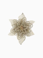 Ёлочные игрушки 2 шт. «Зимнее волшебство. Драгоценный цветок» пластик, ажурный, 12 см, золото 9692818