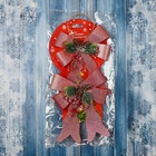 Ёлочные игрушки 2 шт. «Зимнее волшебство. Бант элит» пластик, 12×14 см, розовый - Фото 3