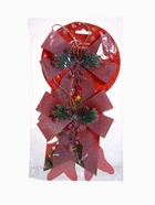 Ёлочные игрушки 2 шт. «Зимнее волшебство. Бант элит» пластик, 12×14 см, розовый - Фото 8