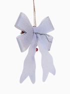 Ёлочные игрушки 2 шт. «Зимнее волшебство. Бант элит» пластик, 12×14 см, белый - Фото 5