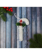 Ёлочная игрушка «Леденец » блеск, 7×15 см, белый - Фото 2