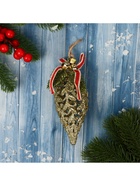 Ёлочная игрушка «Сосулька ажурная» 7×13 см, золото - фото 6802719 Ёлочная игрушка «Сосулька ажурная» 7×13 см, золото - фото 6802719