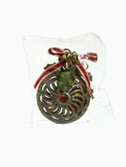 Ёлочная игрушка «Шар ажурный» 8×10 см, золото - Фото 6